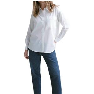 NEW DARLING fun loving button up shirt in white XS